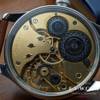 Mouvement de montre de poche Longines Jumbo antique de 1916 (calibre 19.74N), datant de 1916.