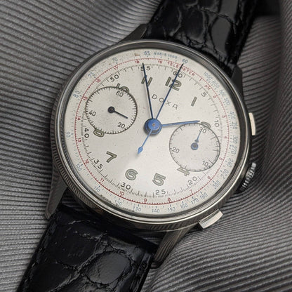 86 years old WWII DOXA Jumbo Chronograph 38mm - 1940s Vintage / cal. Valoux 22 / Serviced