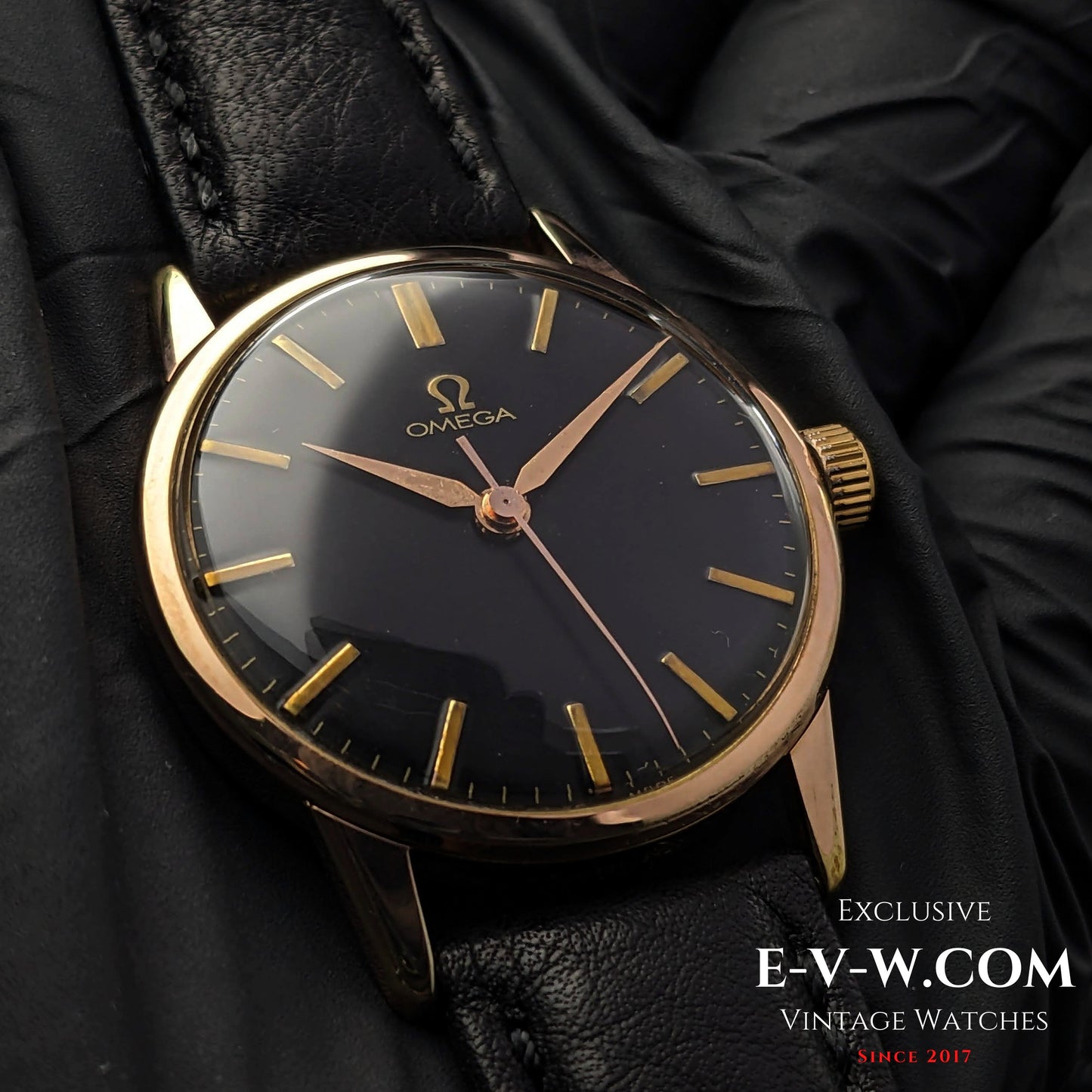 62 Years Old Vintage Omega Black dial Ref. 14714-61SC / Cal. 285 / Vintage 1961