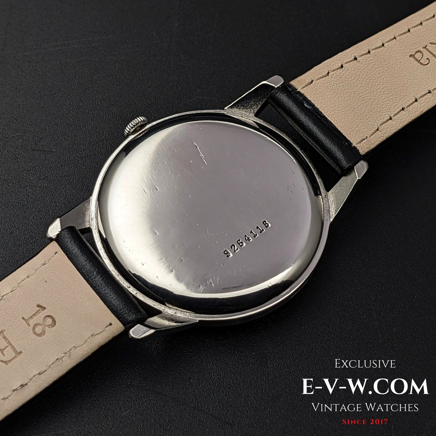 Montre Zenith vintage noire de 67 ans / Cal. 40 / Année 1956