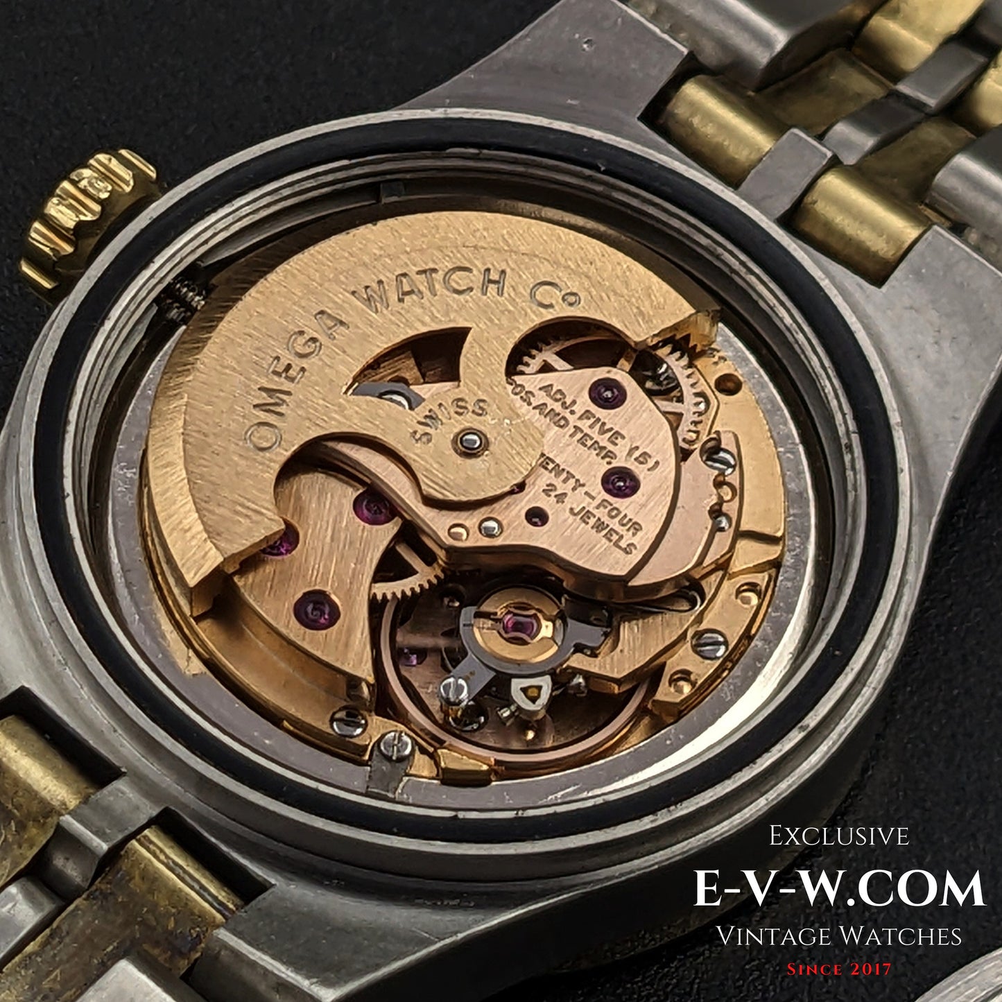 Montre Omega Constellation automatique vintage pour femme, 50 ans d'âge / Bracelet en or / Réf. 5680019 / Cal. 685 / Année 1974