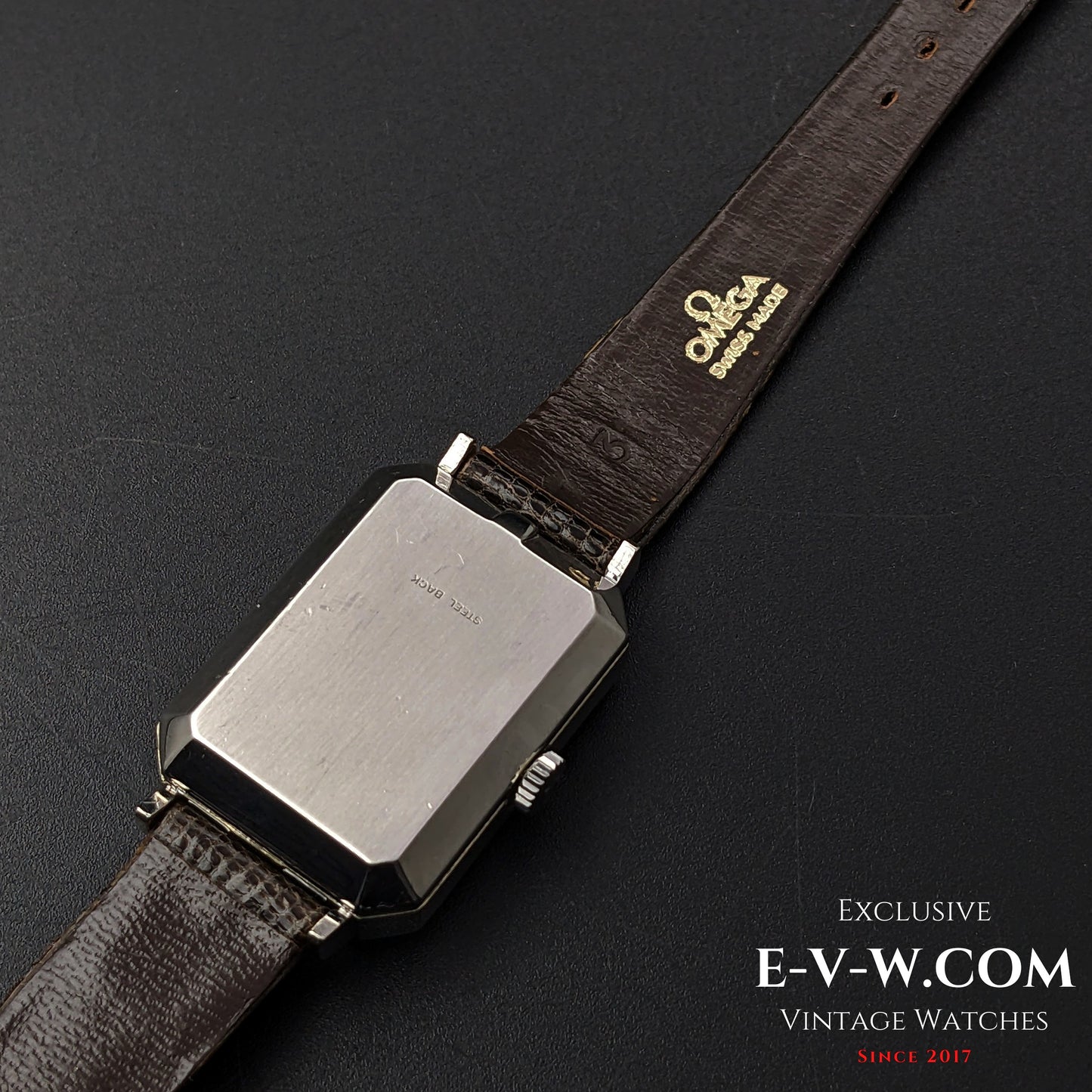 56 Vintage OmeganUnique Emerald Cut Sapphire Crystal "collection of Andrew Grim" /  Vintage 1968