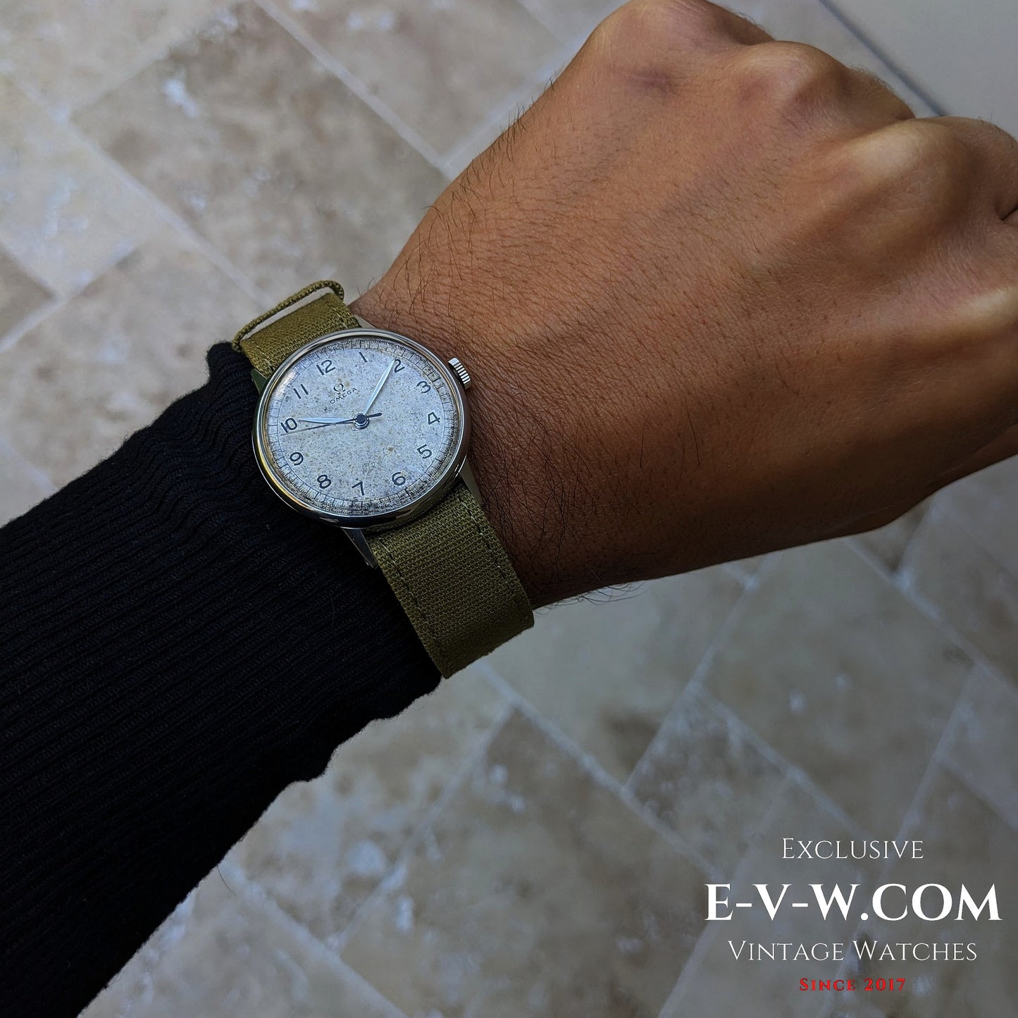 Environ 80 ans — Omega 30T2 Seconde Guerre mondiale « style Calatrava » | Réf. 2349/3 | Cal. 30T2 SC | Vers 1944 | Révisée 
