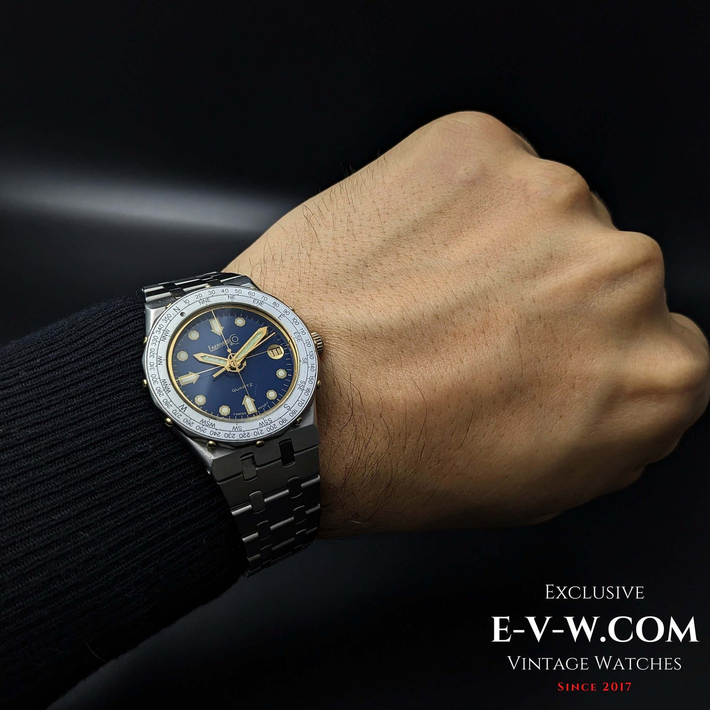 45 ans d'âge Vintage Eberhard &amp; Co. Croisière / Réf. 42002 / Cal. SEC 965312 / Millésime 1980