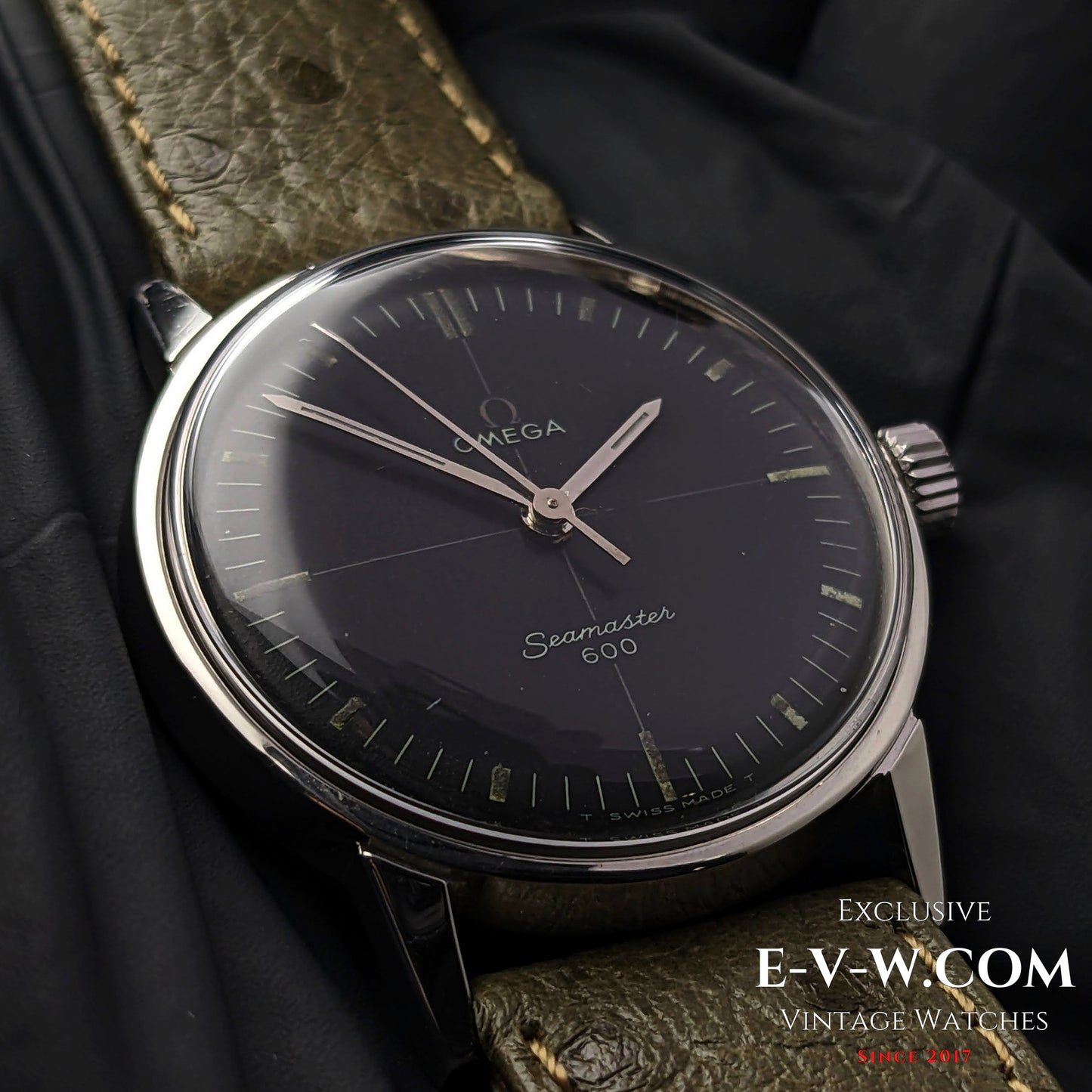 Montre Omega Seamaster 600 Cross Hair vintage rare de 57 ans / Réf. 135.012 / Cal. 601 / Année 1966