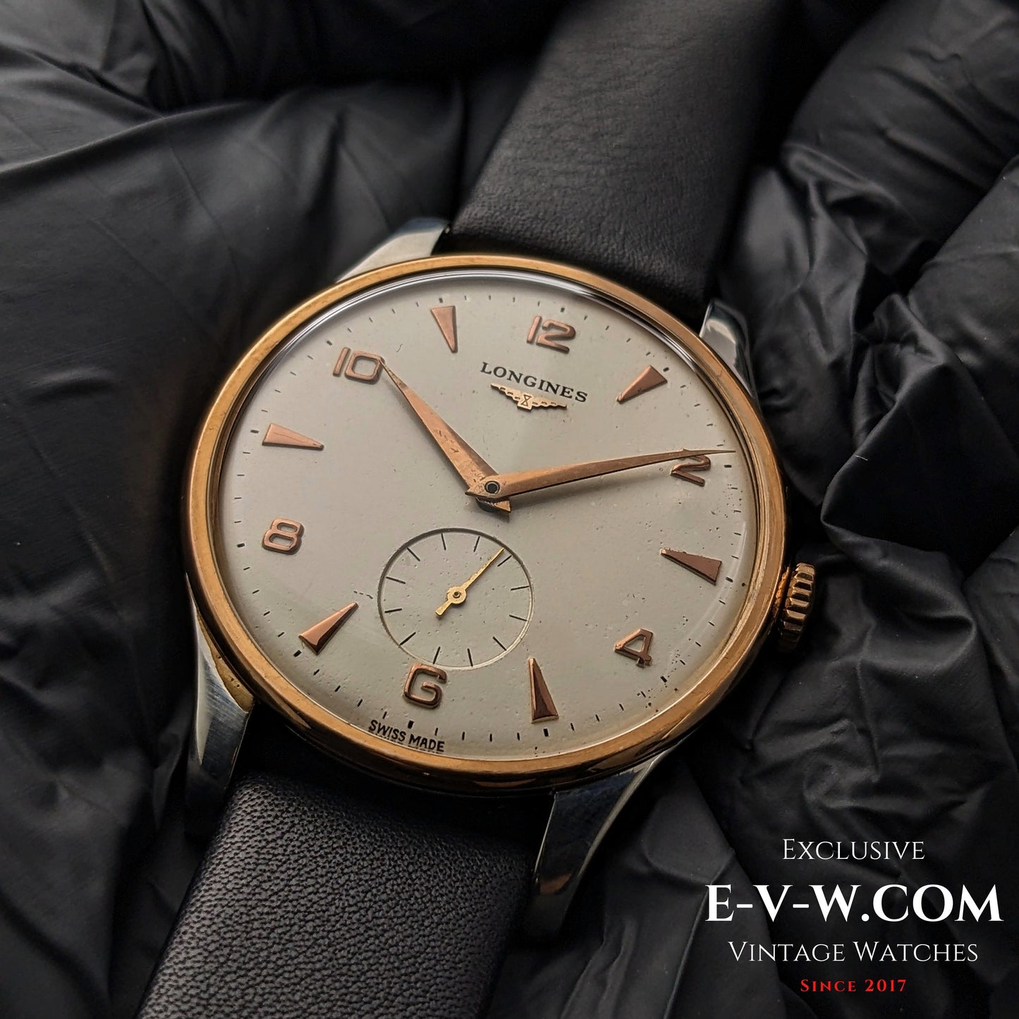 66 Years Old Vintage Longines Calatrava Oversize Jumbo Two Tone Ref. 4914 Cal. 12.68Z  Vintage 1958