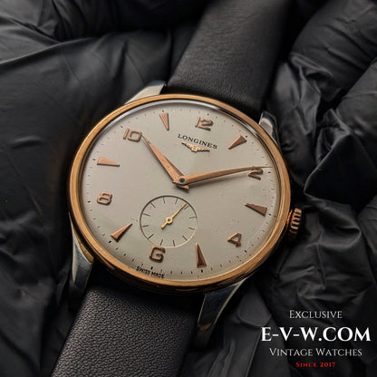 66 Years Old Vintage Longines Calatrava Oversize Jumbo Two Tone Ref. 4914 Cal. 12.68Z  Vintage 1958