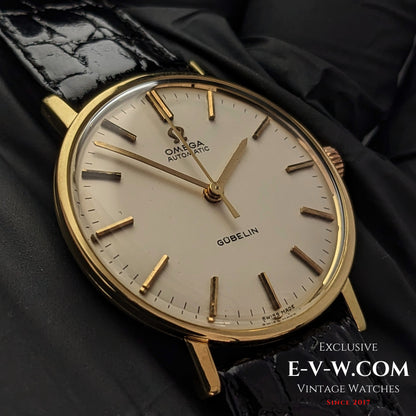 58 Years Old Vintage Omega Automatic GUBELIN / 18K Gold Ref. 161009 / Cal. 552 / Vintage 1966