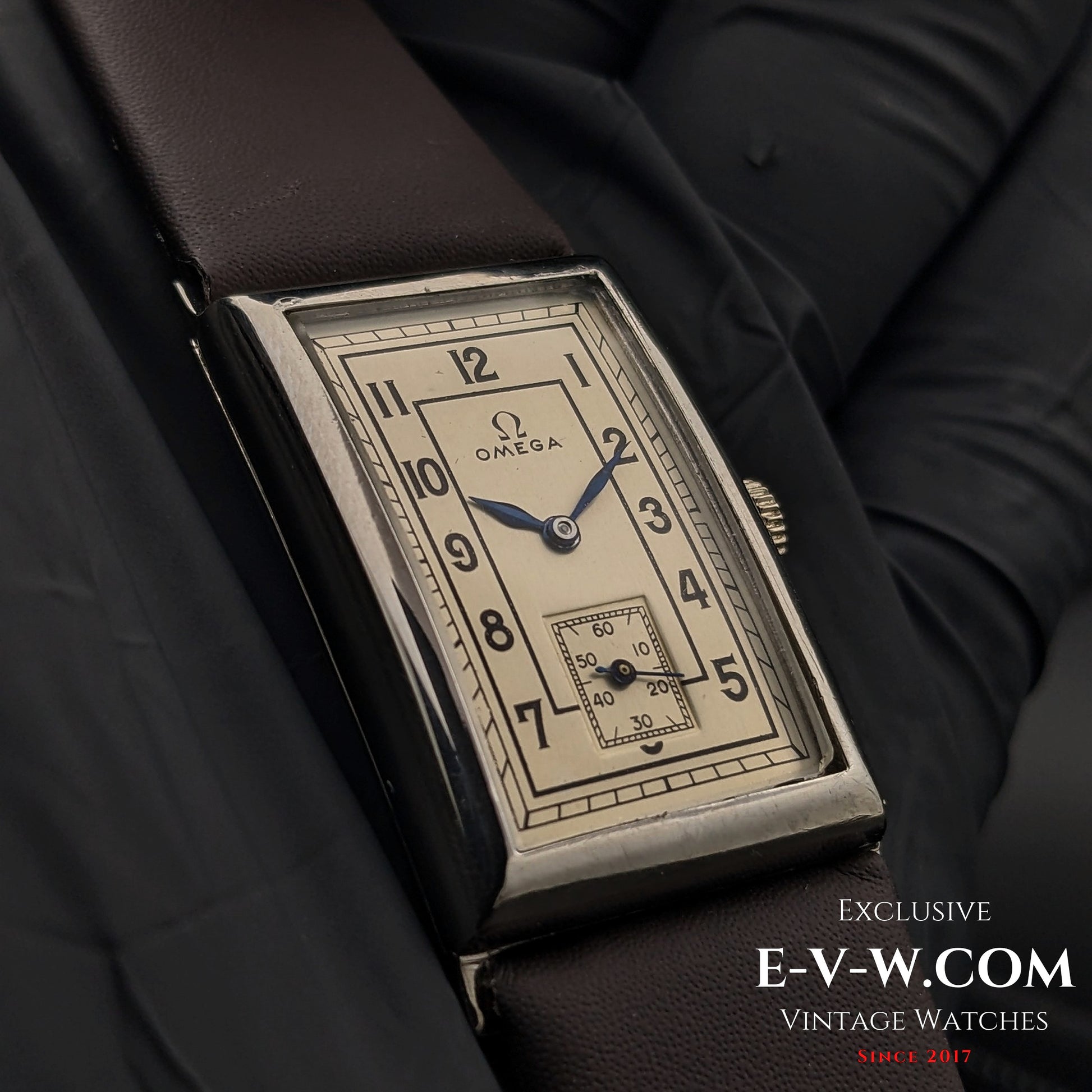 94 Years Old Antique Omega Tank / Art Deco / Cal. T17 / Antique 1930