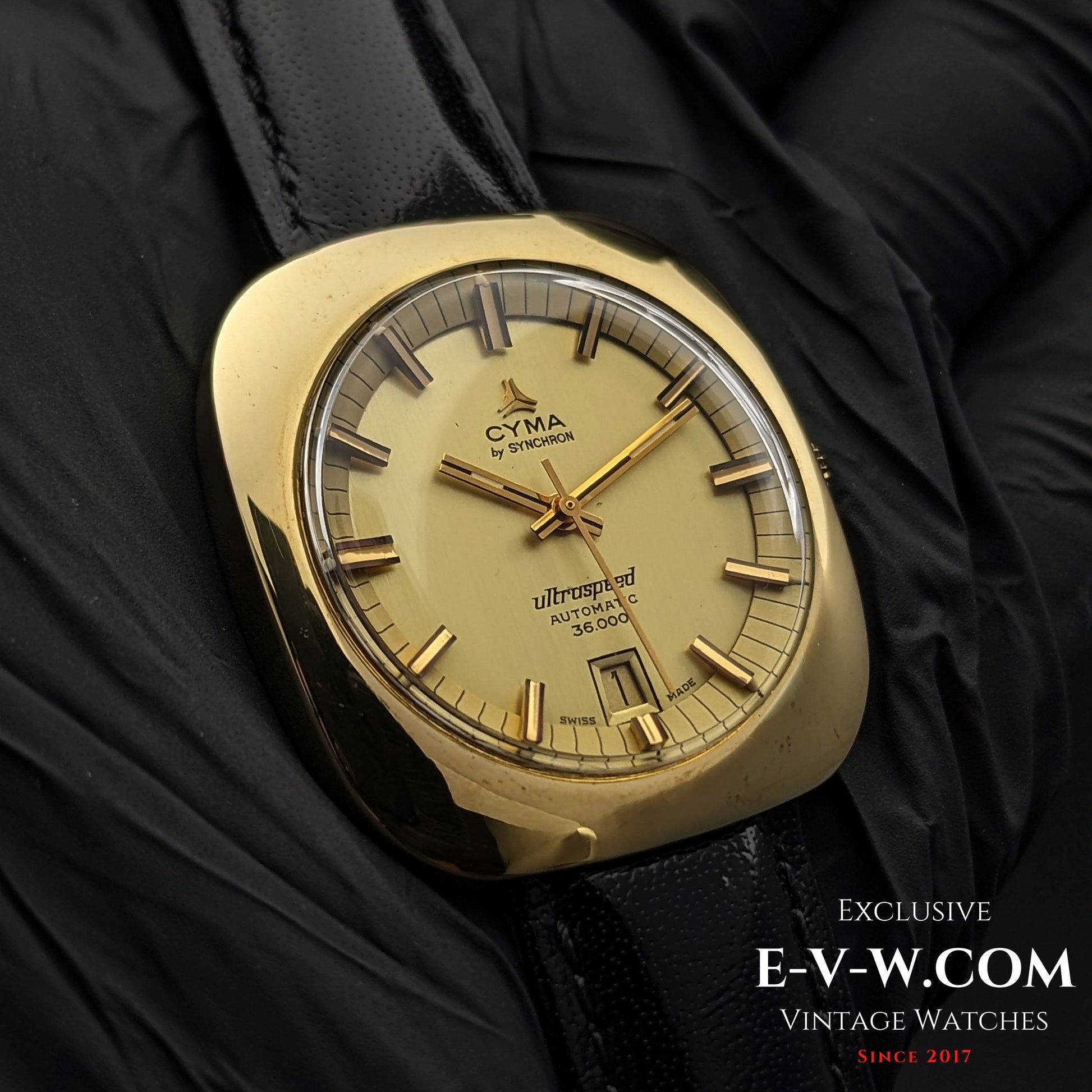 54 Years Old Vintage CYMA by SYNCHRON ultraspeed AUTOMATIC 36000 / Cal. 72 / Vintage 1970s