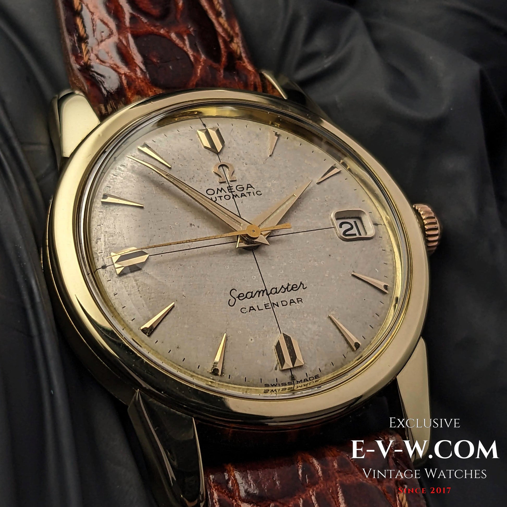 70 Years Old Vintage Omega Seamaster Calendar Solid Gold Ref. 2849 SC / Cal. 503 / Vintage 1954