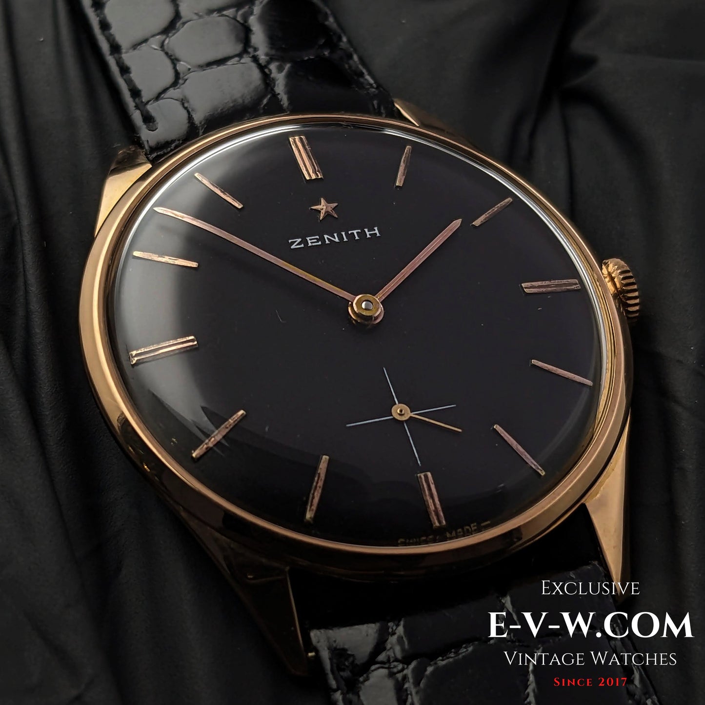 59 Years Old Vintage Zenith 18K Rose Gold 7583-1 / Cal. 40T / Vintage 1956 /e-v-w.com