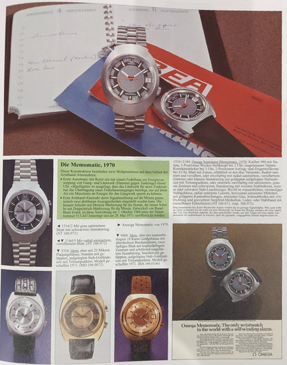 Omega Memomatic vintage de 55 ans / Alarme / Réf. 166.072 / Cal. 980 / Année 1970