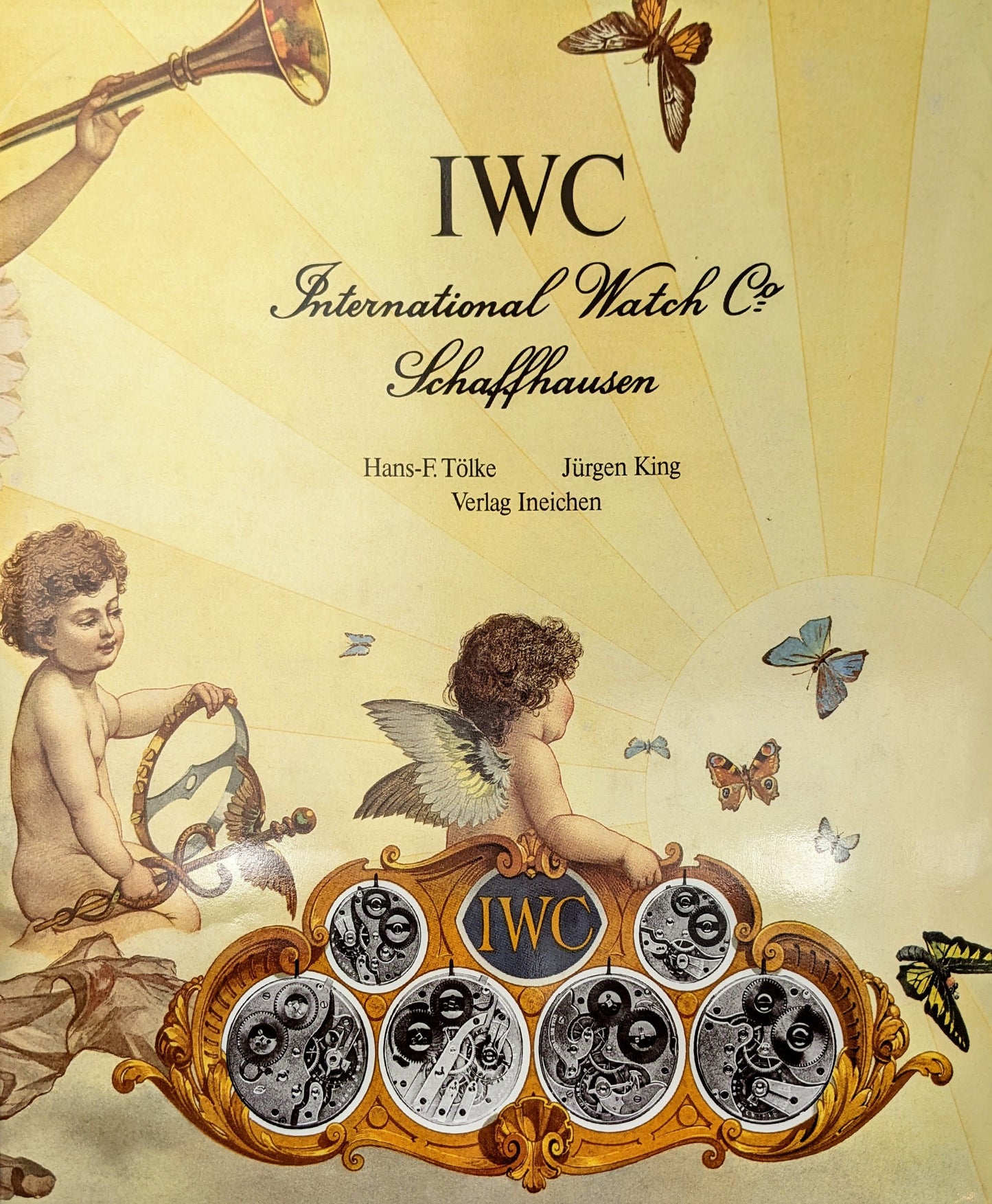 Mouvement de montre de poche IWC Schaffhausen Jumbo antique de 107 ans / Cal. 66 / Vintage 1918