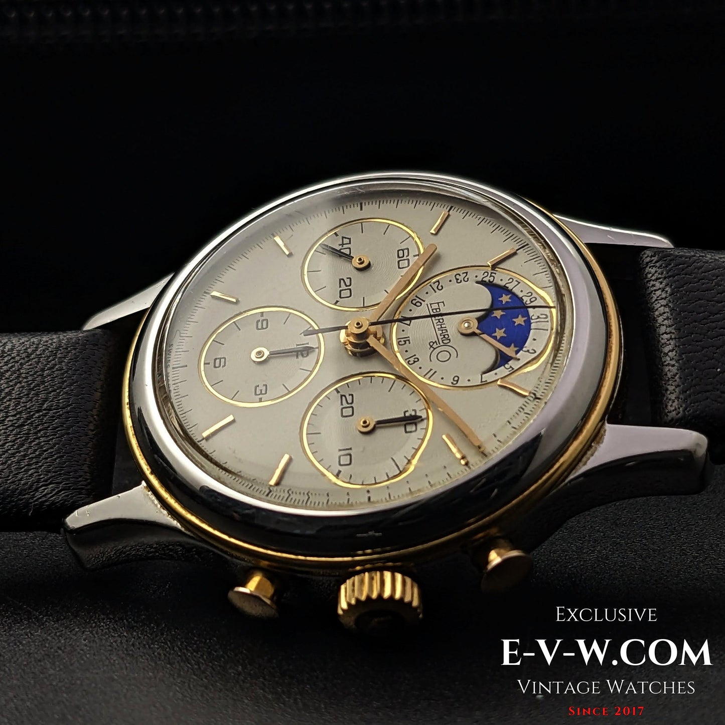 Eberhard &amp; Co.Chrono Royal Moonphase Vintage années 1990 / cal.1883 / Ref.32004