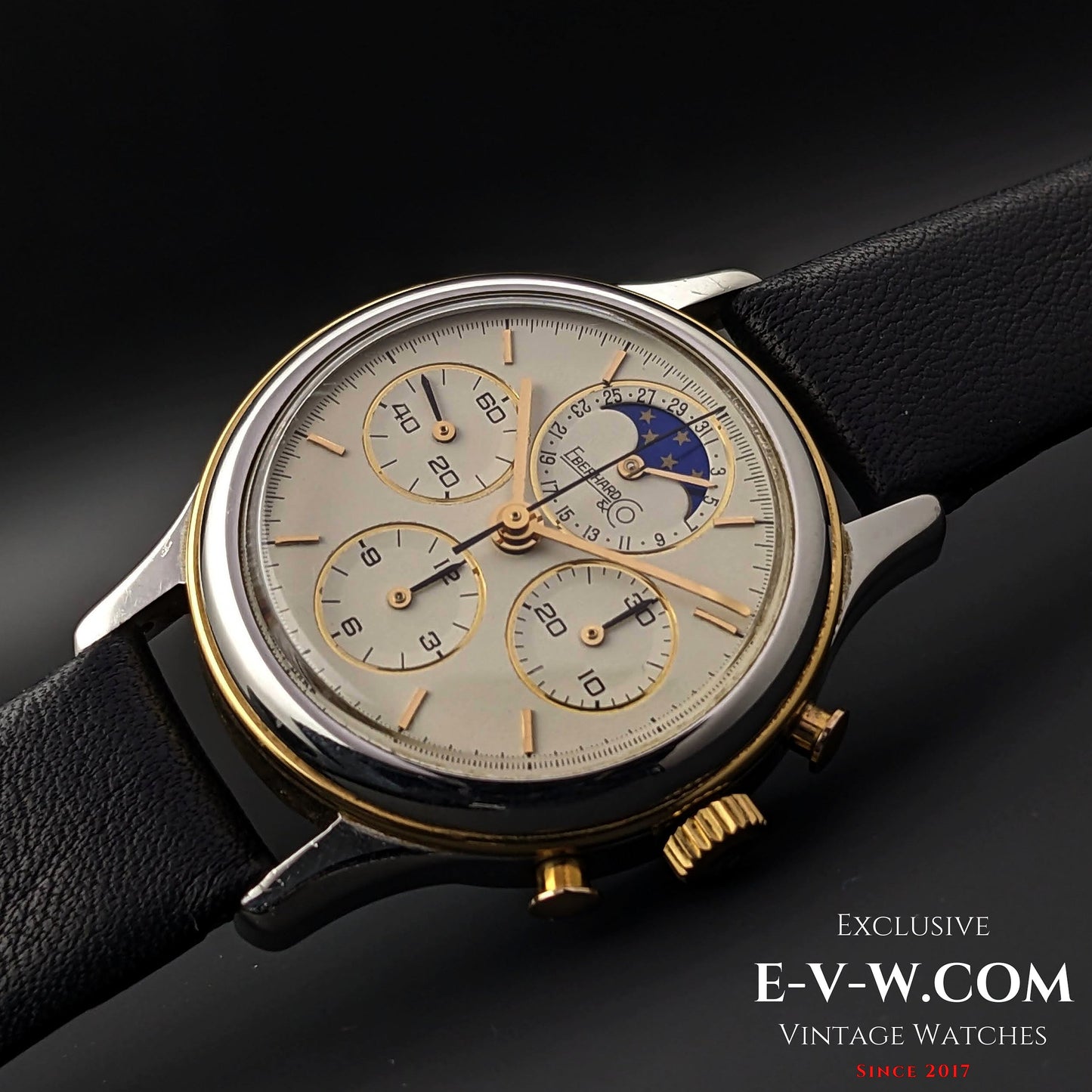 Eberhard &amp; Co.Chrono Royal Moonphase Vintage années 1990 / cal.1883 / Ref.32004