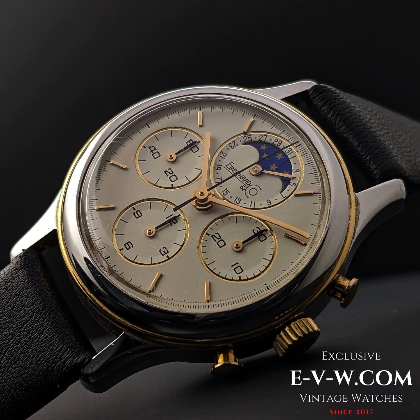 Eberhard &amp; Co.Chrono Royal Moonphase Vintage années 1990 / cal.1883 / Ref.32004