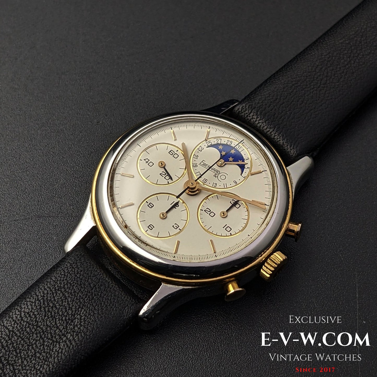 Eberhard &amp; Co.Chrono Royal Moonphase Vintage années 1990 / cal.1883 / Ref.32004
