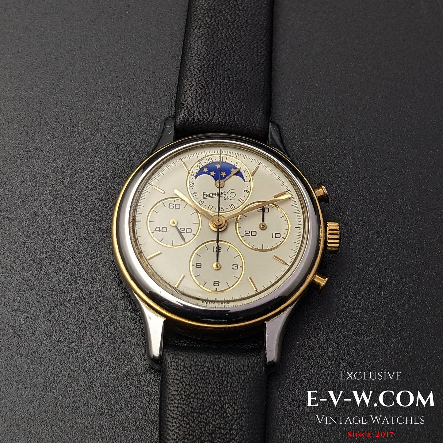 Eberhard &amp; Co.Chrono Royal Moonphase Vintage années 1990 / cal.1883 / Ref.32004
