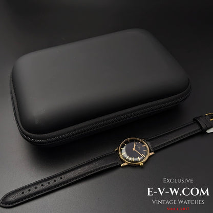 Zenith Or 18 carats / Cadran noir / Cal. 2532 SC / Vintage 1964
