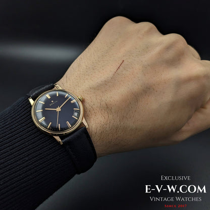 Zenith Or 18 carats / Cadran noir / Cal. 2532 SC / Vintage 1964