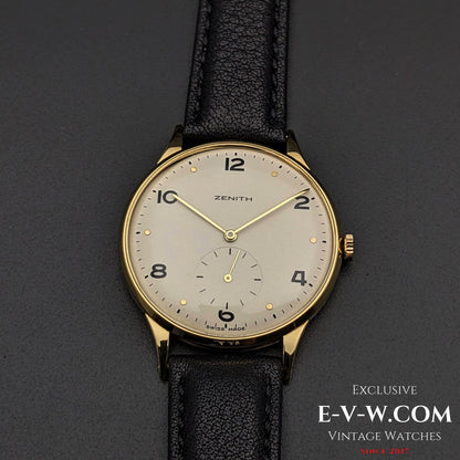Montre Zenith vintage 1949 en or 18 carats / Jumbo 37 mm / Cal. 126
