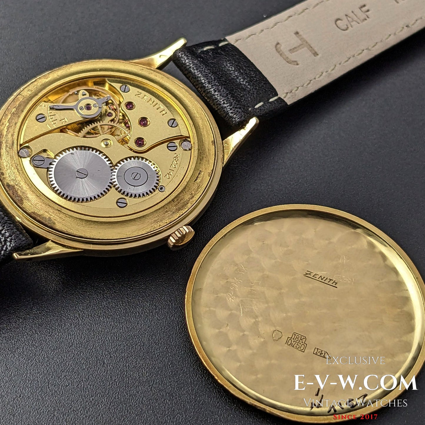 Montre Zenith vintage 1949 en or 18 carats / Jumbo 37 mm / Cal. 126