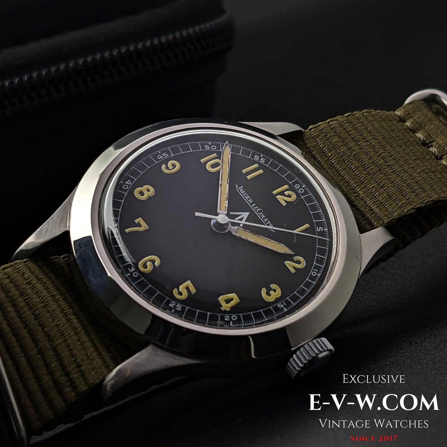 Jaeger LeCoultre Military ADRI (Armée de la République d'Indonésie) Dirty Dozen WWW / Cal 885 / Vintage années 1940, très rare