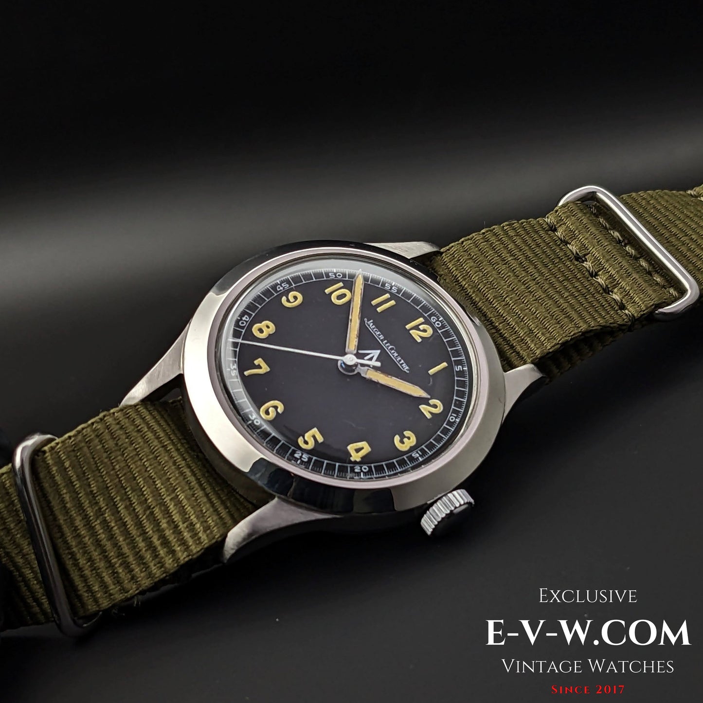 Jaeger LeCoultre Military ADRI (Armée de la République d'Indonésie) Dirty Dozen WWW / Cal 885 / Vintage années 1940, très rare