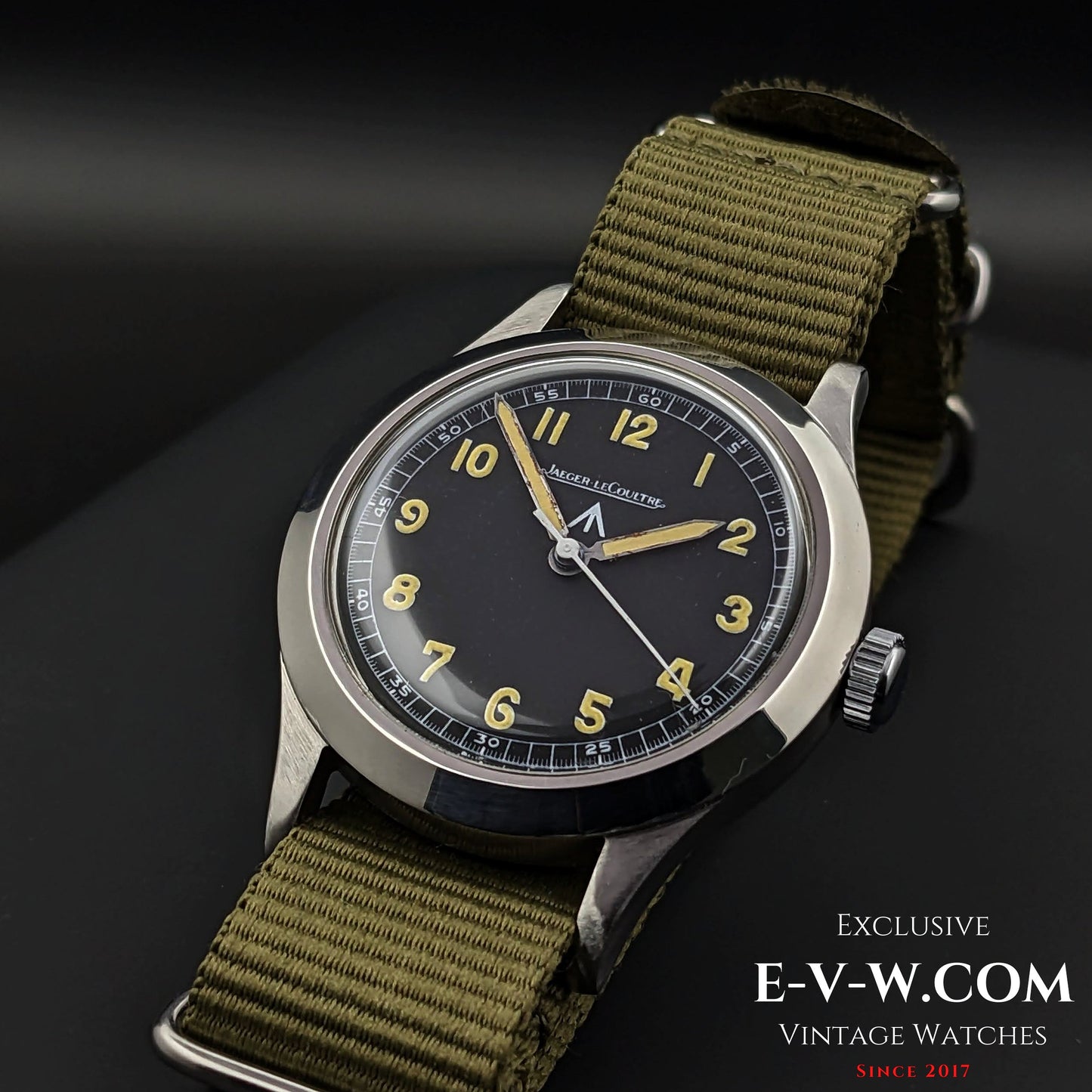 Jaeger LeCoultre Military ADRI (Armée de la République d'Indonésie) Dirty Dozen WWW / Cal 885 / Vintage années 1940, très rare