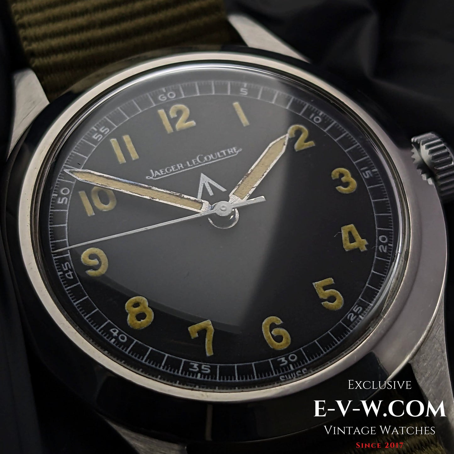 Jaeger LeCoultre Military ADRI (Armée de la République d'Indonésie) Dirty Dozen WWW / Cal 885 / Vintage années 1940, très rare