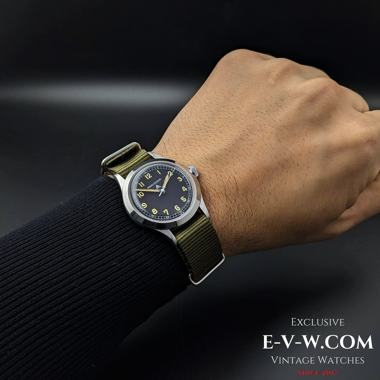 Jaeger LeCoultre Military ADRI (Armée de la République d'Indonésie) Dirty Dozen WWW / Cal 885 / Vintage années 1940, très rare