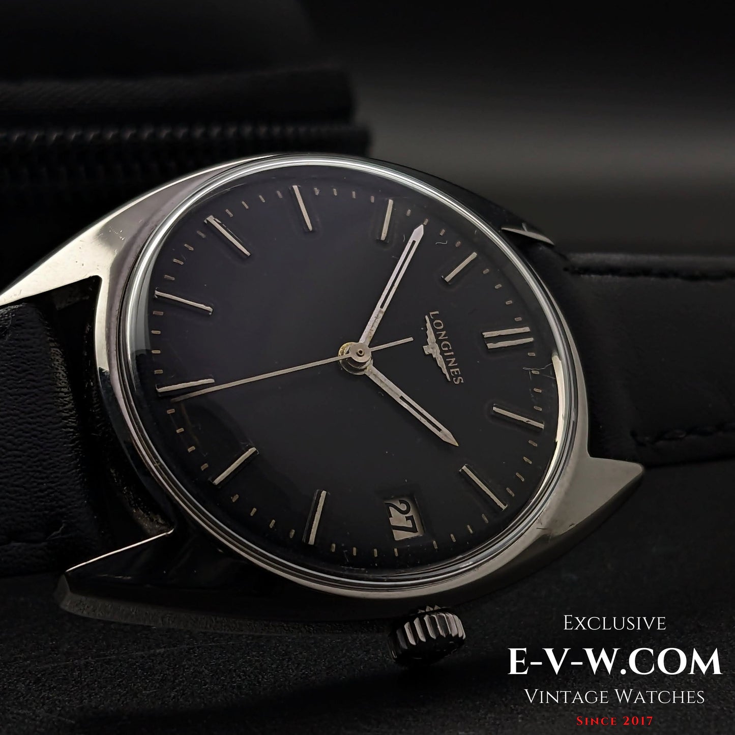 Longines Classic /Black dial / cal. 285 / Ref.8306 5 /  Vintage 1969