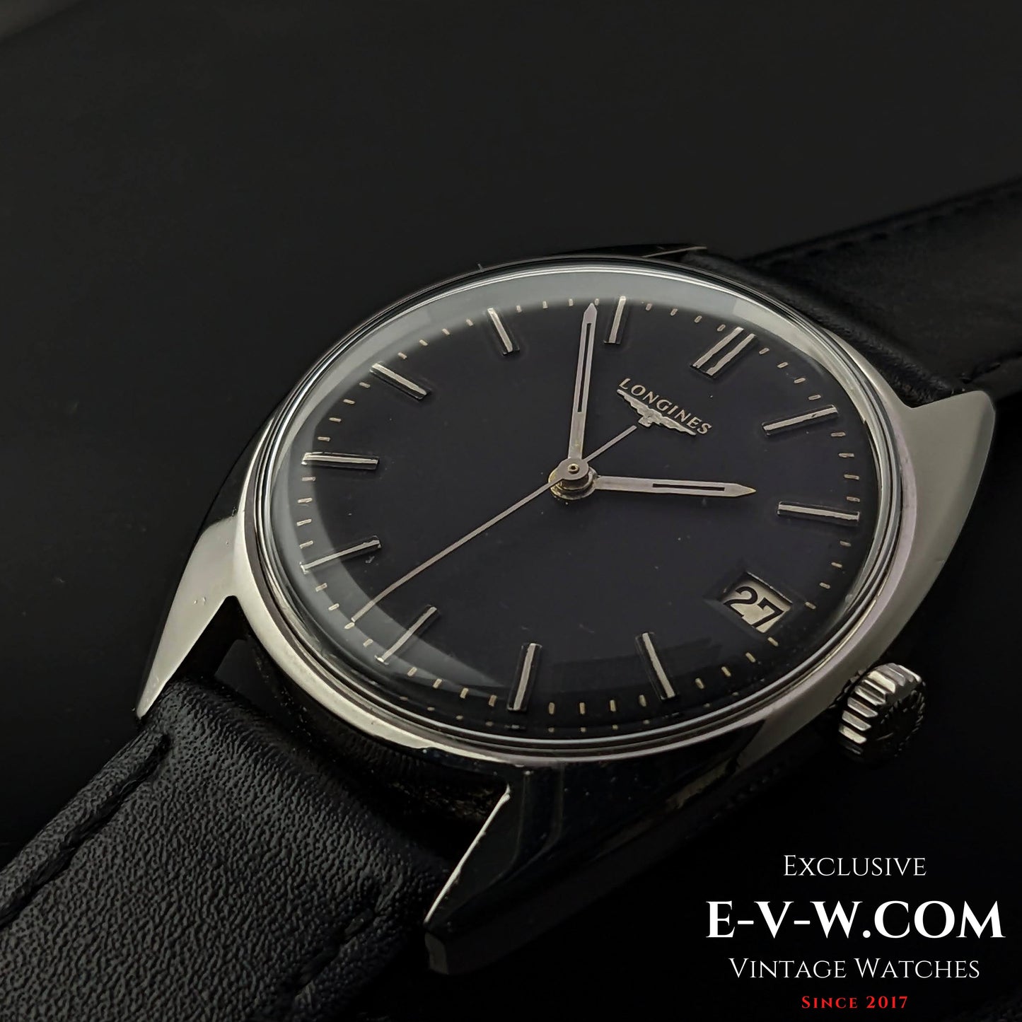 Longines Classic /Black dial / cal. 285 / Ref.8306 5 /  Vintage 1969