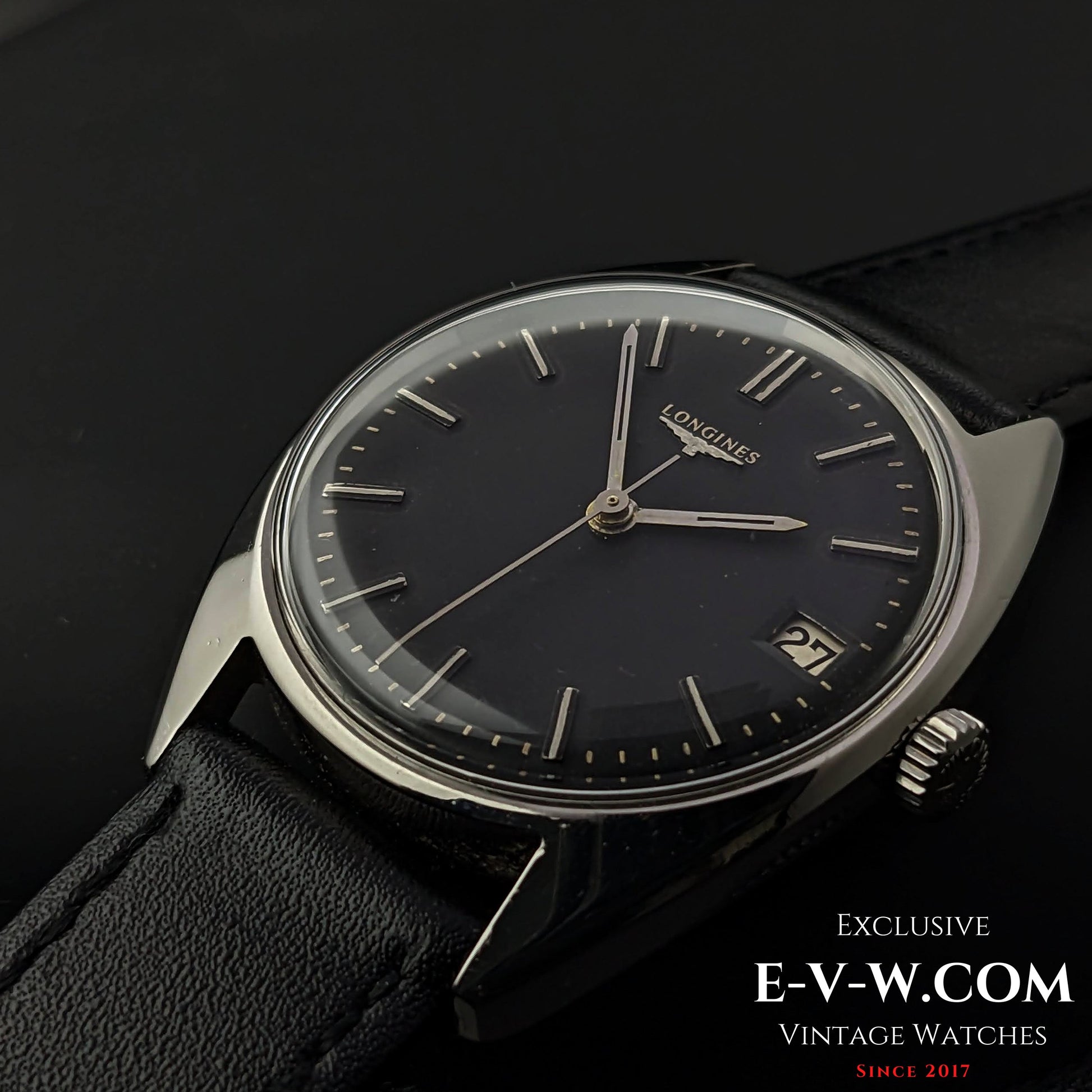 Longines Classic /Black dial / cal. 285 / Ref.8306 5 /  Vintage 1969
