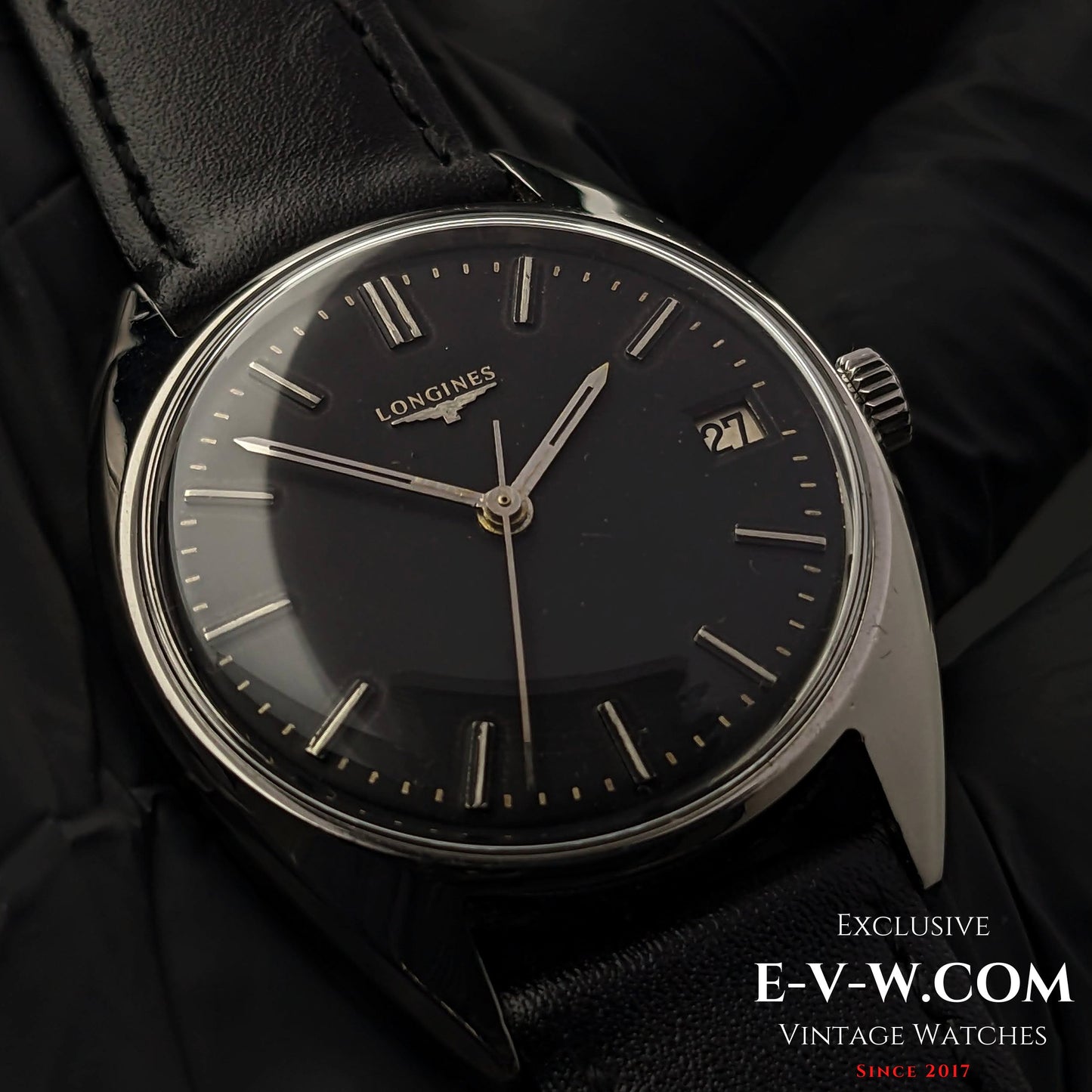 Longines Classic / Cadran noir / Cal. 285 / Réf. 8306 5 / Vintage 1969