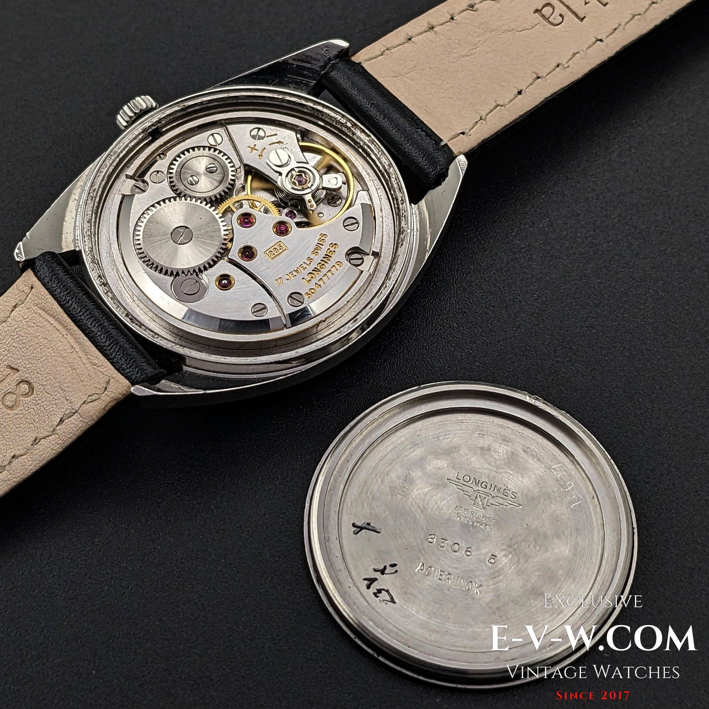 Longines Classic / Cadran noir / Cal. 285 / Réf. 8306 5 / Vintage 1969