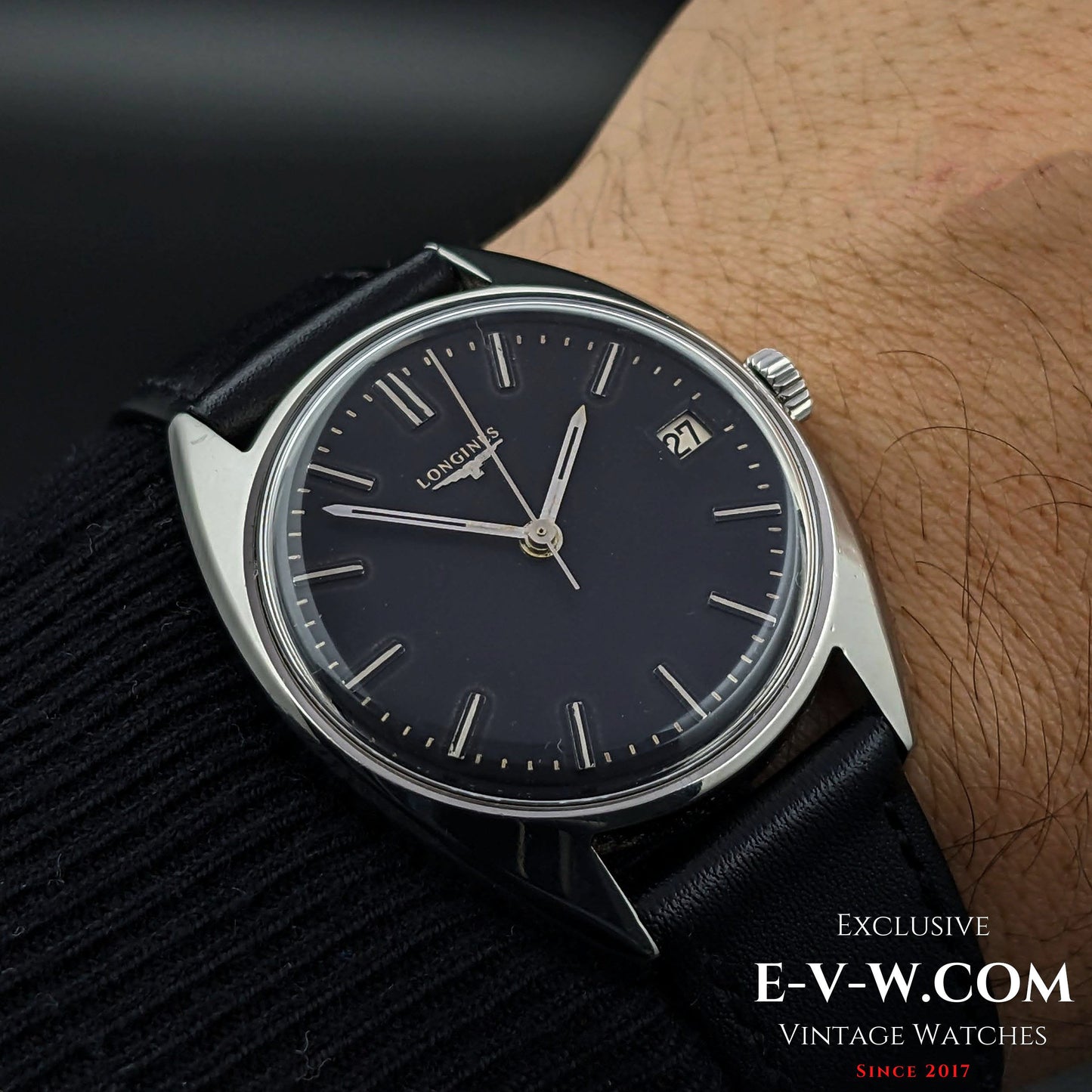 Longines Classic / Cadran noir / Cal. 285 / Réf. 8306 5 / Vintage 1969