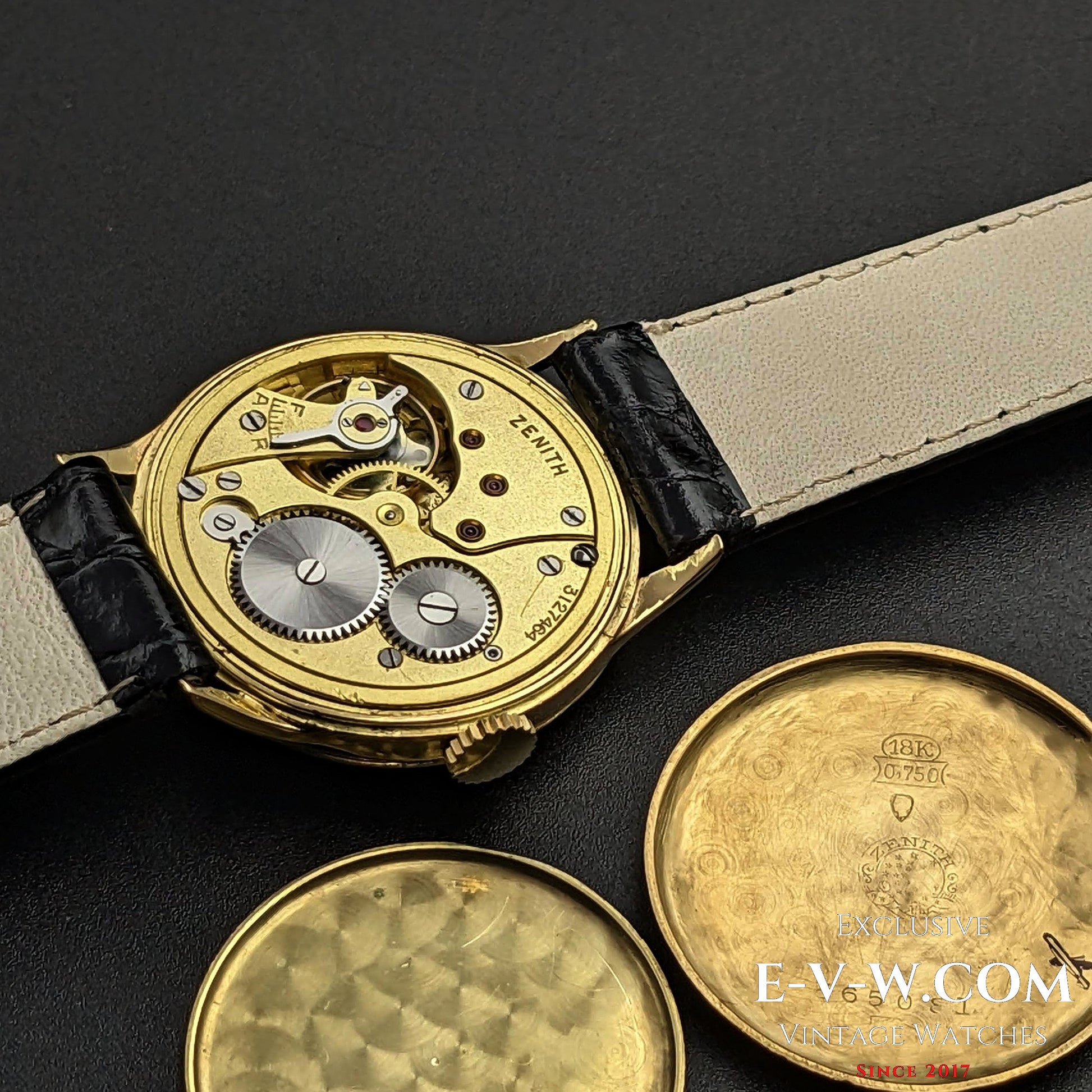 Rare Zenith Officer 18k Gold / Cal. 124 / Vintage 1938 / Military