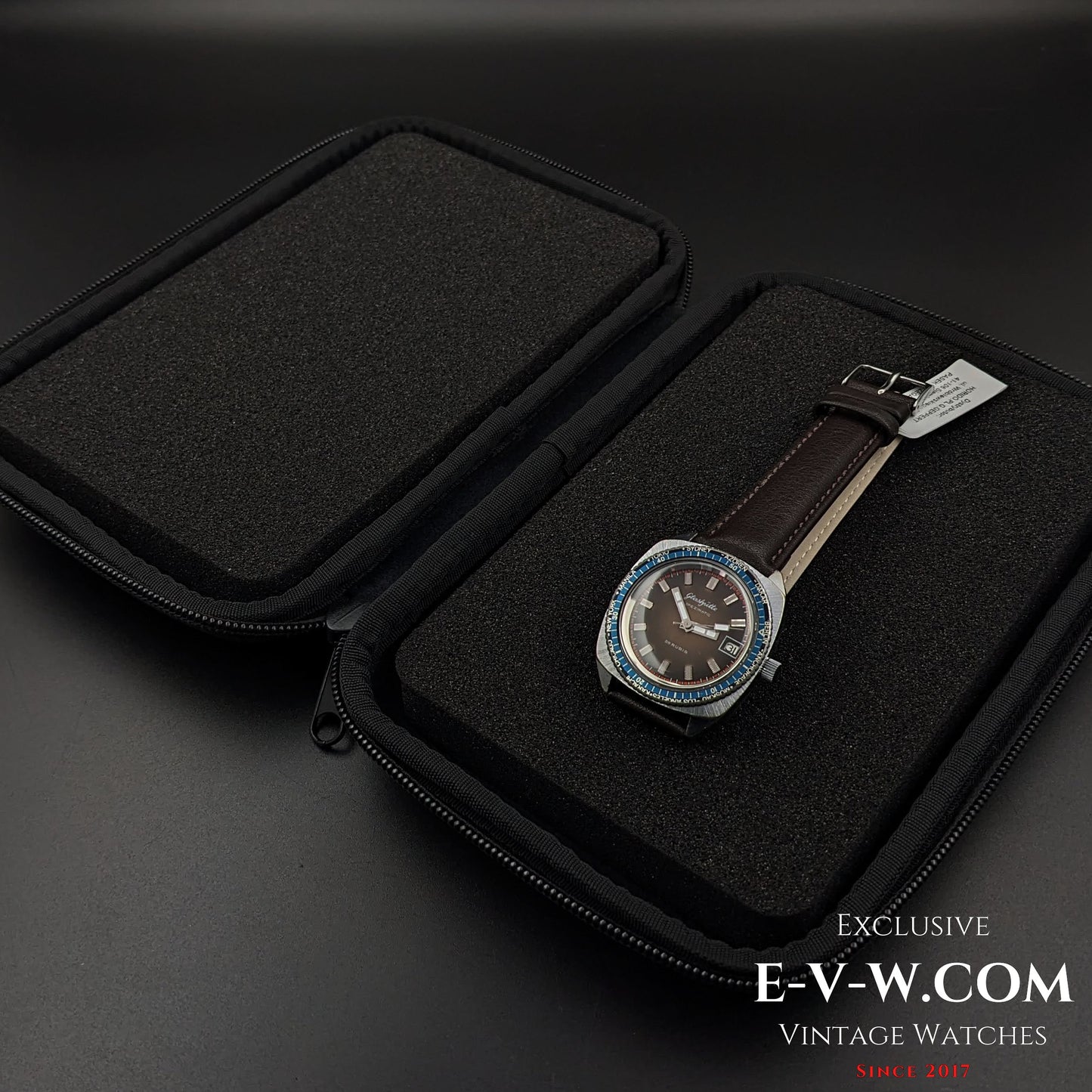 Rare montre GUB Glashütte SPEZIMATIC HEURE MONDIALE / 26 RUBIS Automatique cal. 75 / Vintage années 1960