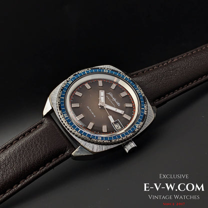 Rare montre GUB Glashütte SPEZIMATIC HEURE MONDIALE / 26 RUBIS Automatique cal. 75 / Vintage années 1960