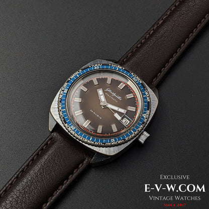 Rare montre GUB Glashütte SPEZIMATIC HEURE MONDIALE / 26 RUBIS Automatique cal. 75 / Vintage années 1960