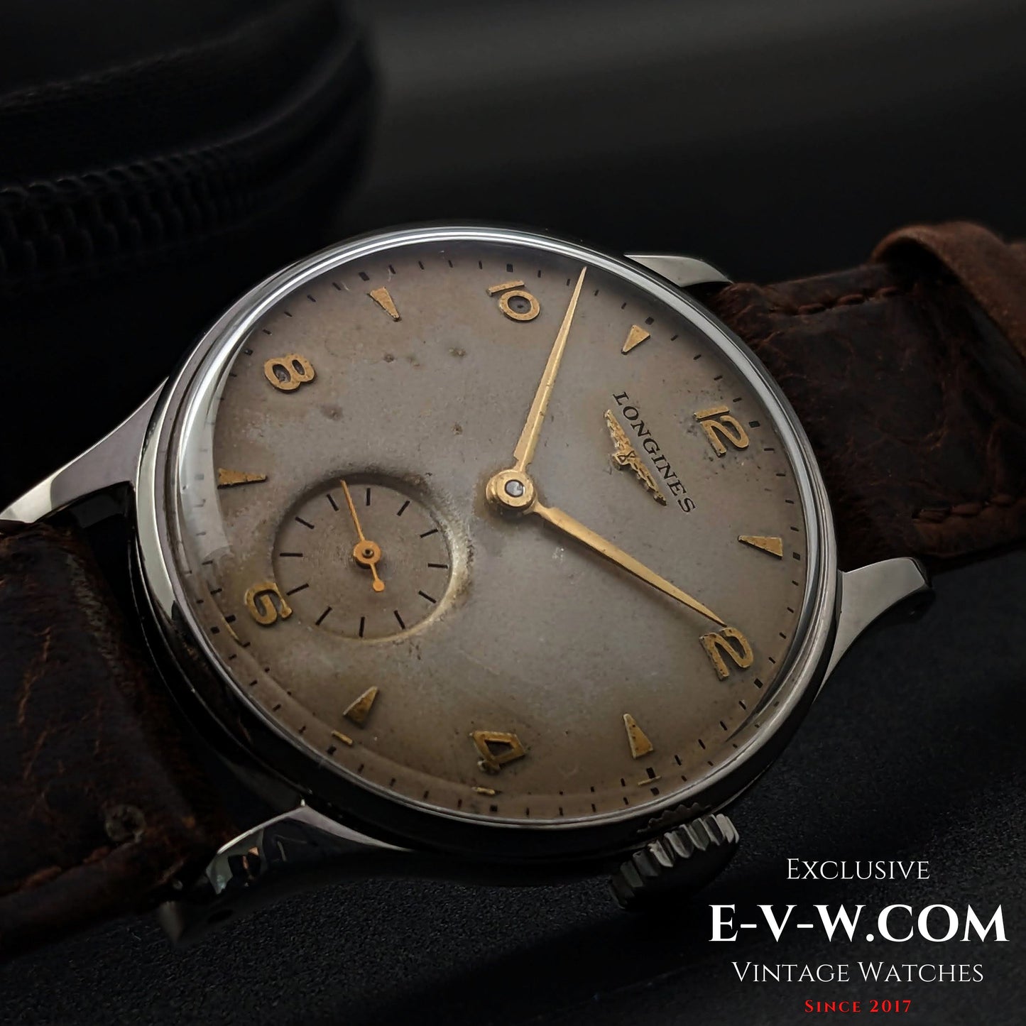 Longines de 1951 avec une belle patine vintage sur le cadran / Cal 12.68Z