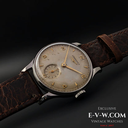 Longines de 1951 avec une belle patine vintage sur le cadran / Cal 12.68Z