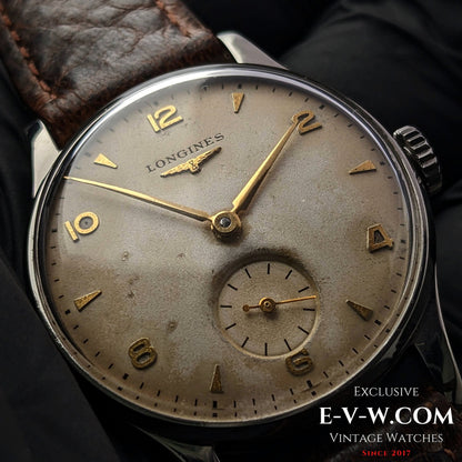 Longines de 1951 avec une belle patine vintage sur le cadran / Cal 12.68Z