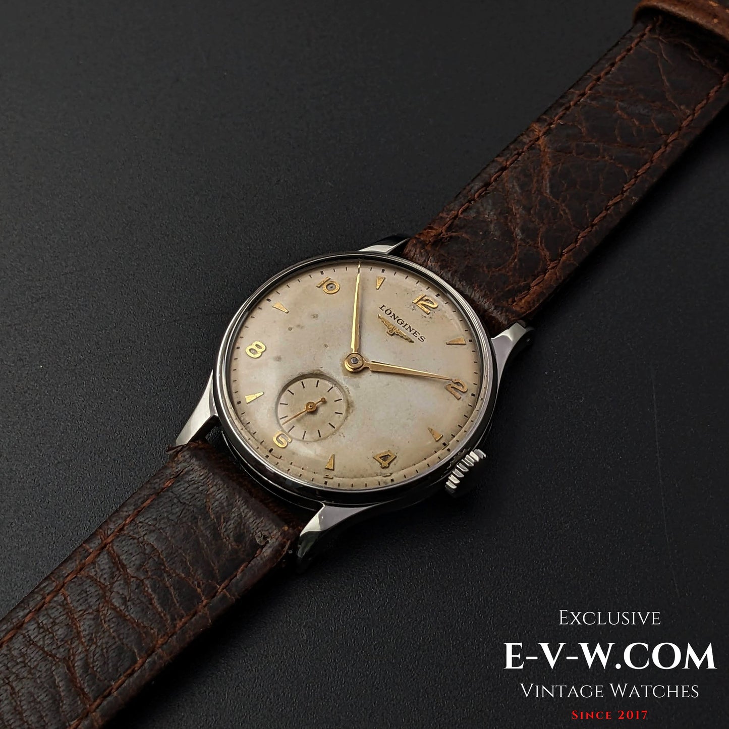 Longines de 1951 avec une belle patine vintage sur le cadran / Cal 12.68Z