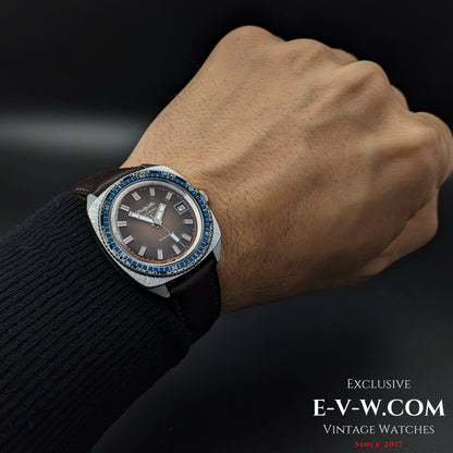 Rare montre GUB Glashütte SPEZIMATIC HEURE MONDIALE / 26 RUBIS Automatique cal. 75 / Vintage années 1960