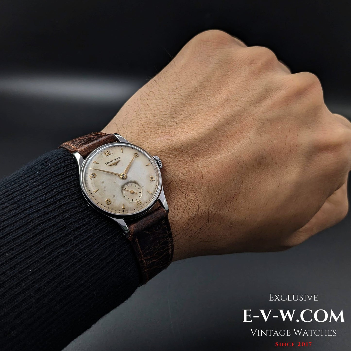 Longines de 1951 avec une belle patine vintage sur le cadran / Cal 12.68Z