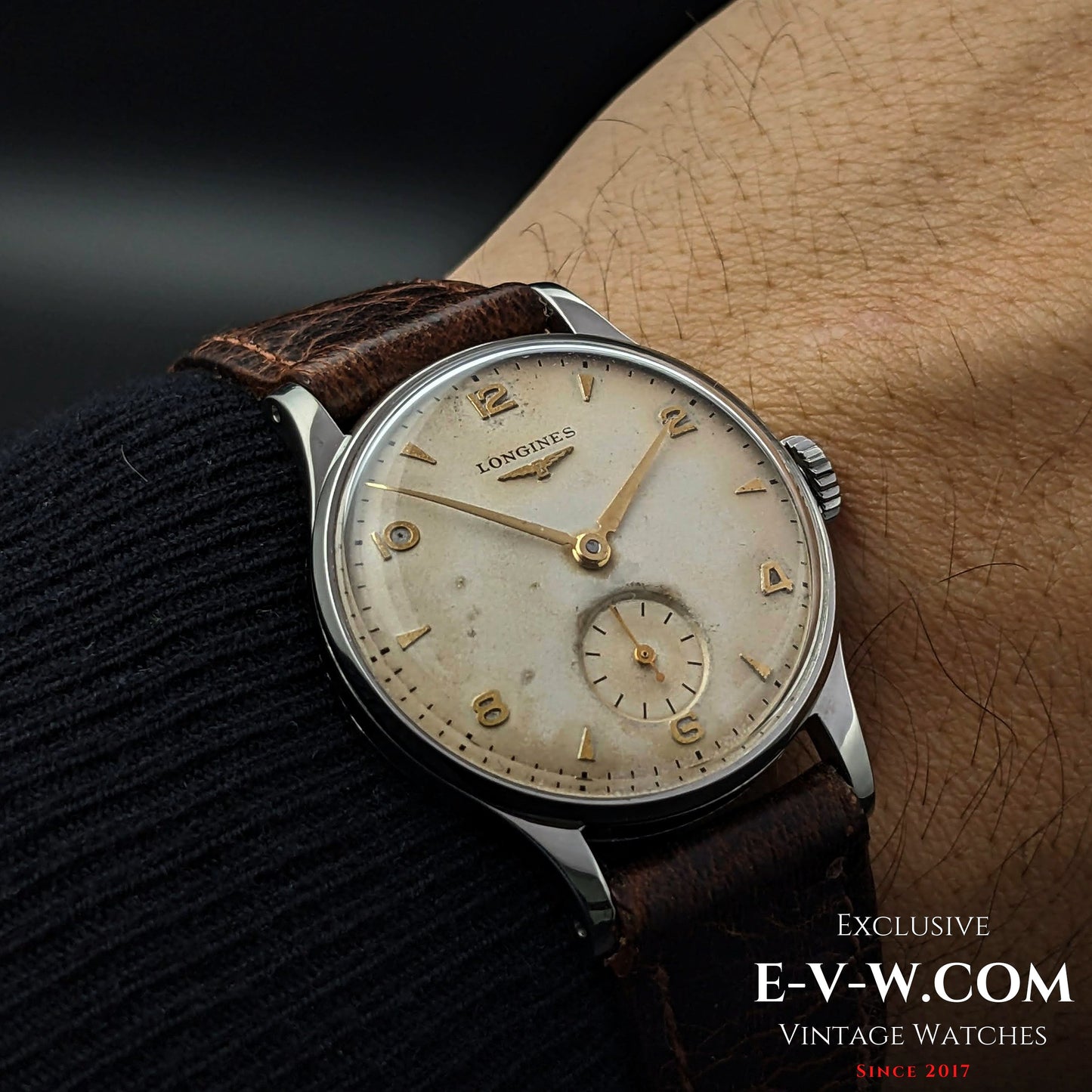Longines de 1951 avec une belle patine vintage sur le cadran / Cal 12.68Z