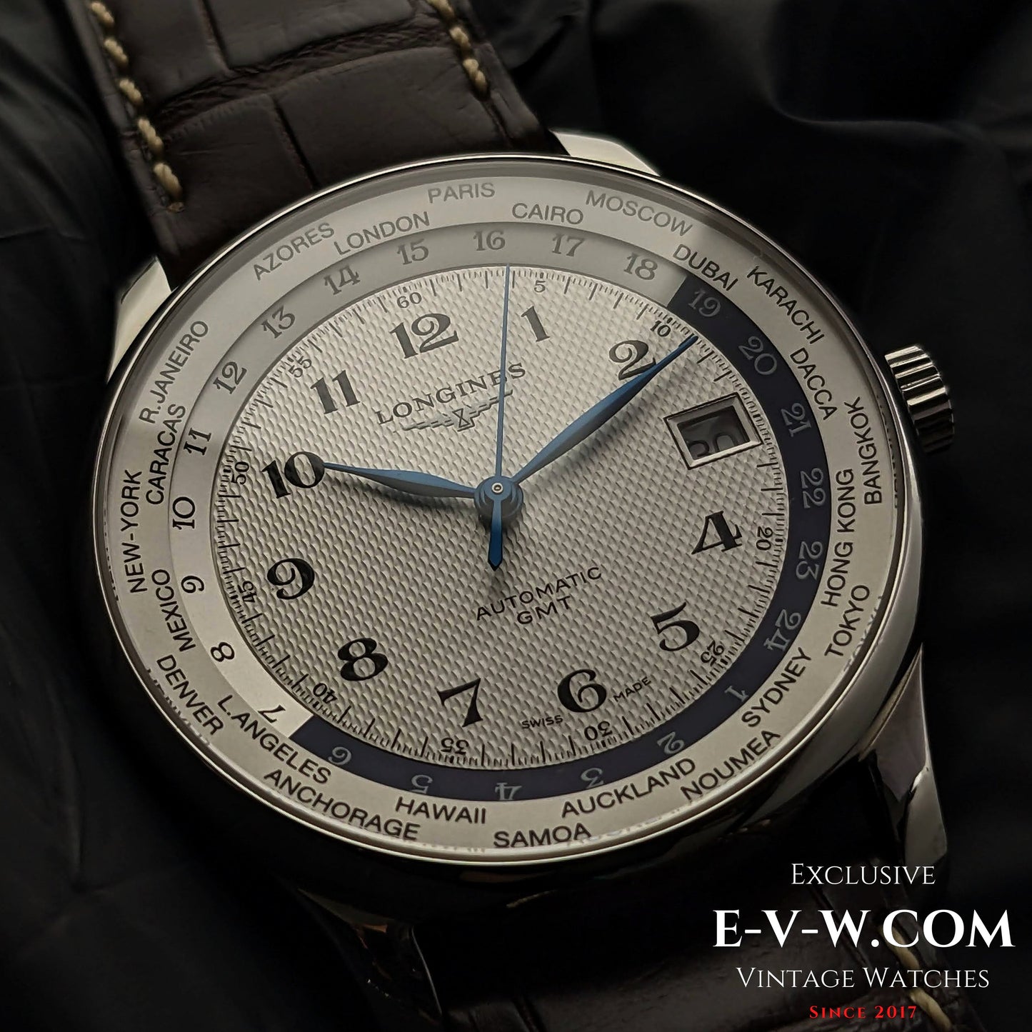 Édition limitée à 77 exemplaires Longines Master Collection Worldtime « AS 7 Maravilhas Do Mundo Antigo (Les 7 Merveilles du Monde Antique) » / Réf. L2.631.4